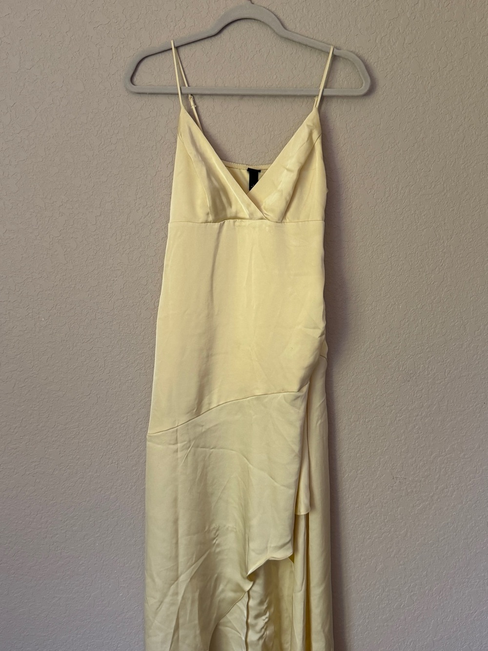 wild fable Pale Yellow Slip Maxi Dress with Spaghetti Straps